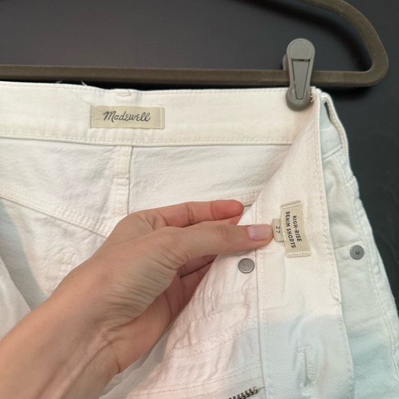 MADEWELL High-Rise Denim Short in Tile White Sz.27 - Picture 11 of 11